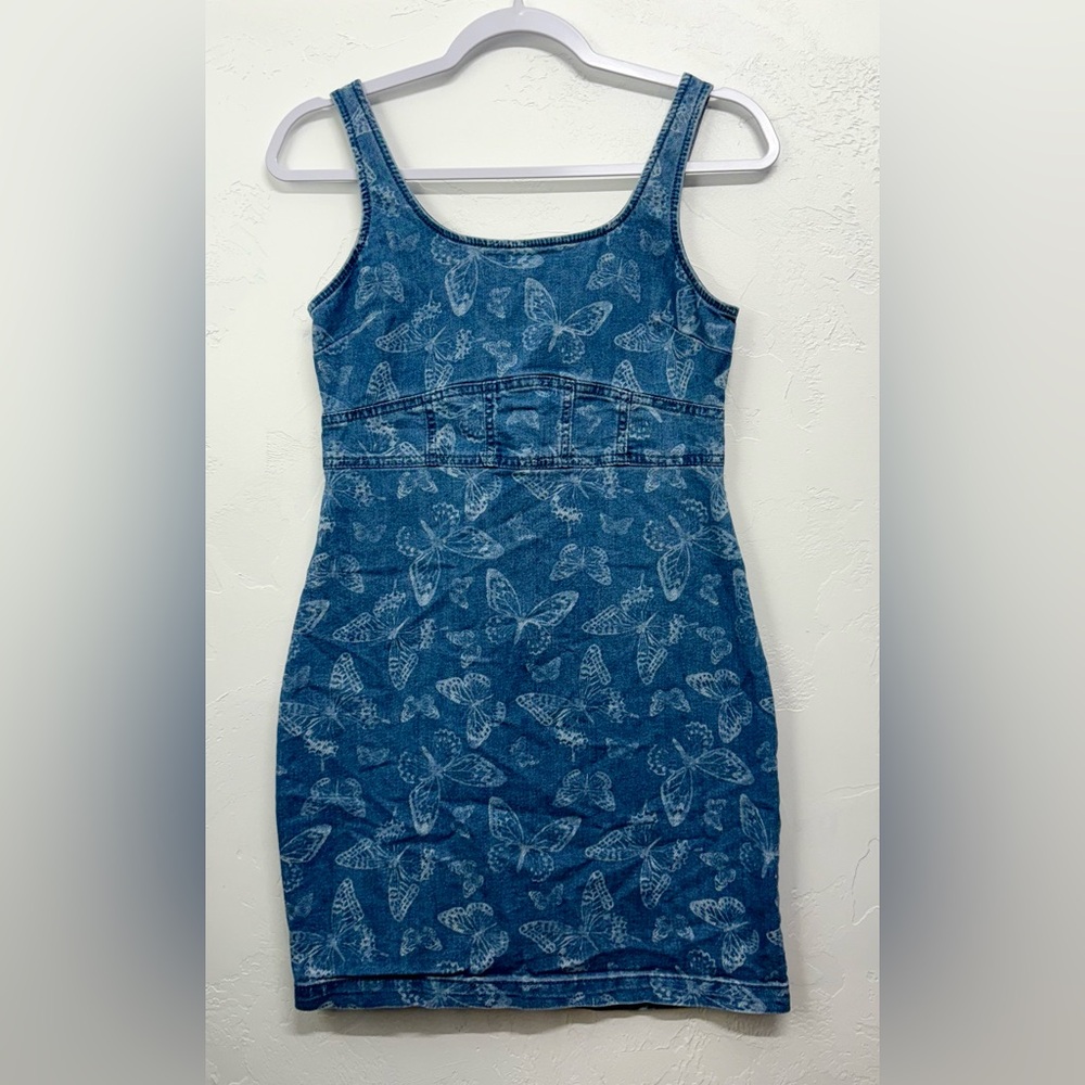 Women’s No Boundaries Blue Butterfly Mini Dress Size S